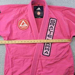 Adidas Jiu-Jitsu Gi Jacket Womens XL Pink Gracie Barra F4 X-Large Patch No Belt