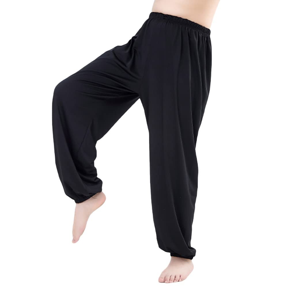 Kids Unisex Kung Fu Wide Leg Stretchy Elastic Waist Taichi Martial Arts