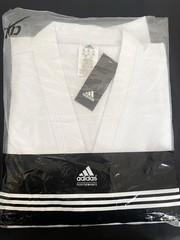 ADIDAS ADI-CHAMP III TAEKWONDO UNIFORM WITH WHITE V-NECK. Size 190