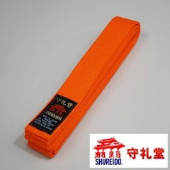 Shureido Karate Orange Belt Obi 4cm Made in Japan Okinawa Official Brand New