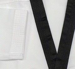 JACQUARD FABRIC DELUXE BLACK V-NECK UNIFORM