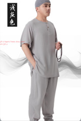 Unisex Cotton Meditation Buddhist Monk Sleepwear Shaolin pajamas Set Underwear