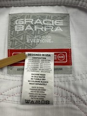 Gracie Barra GB Edition Equipe Kimono Gi Jacket Youth Y4 White Jiu Jitsu BJJ
