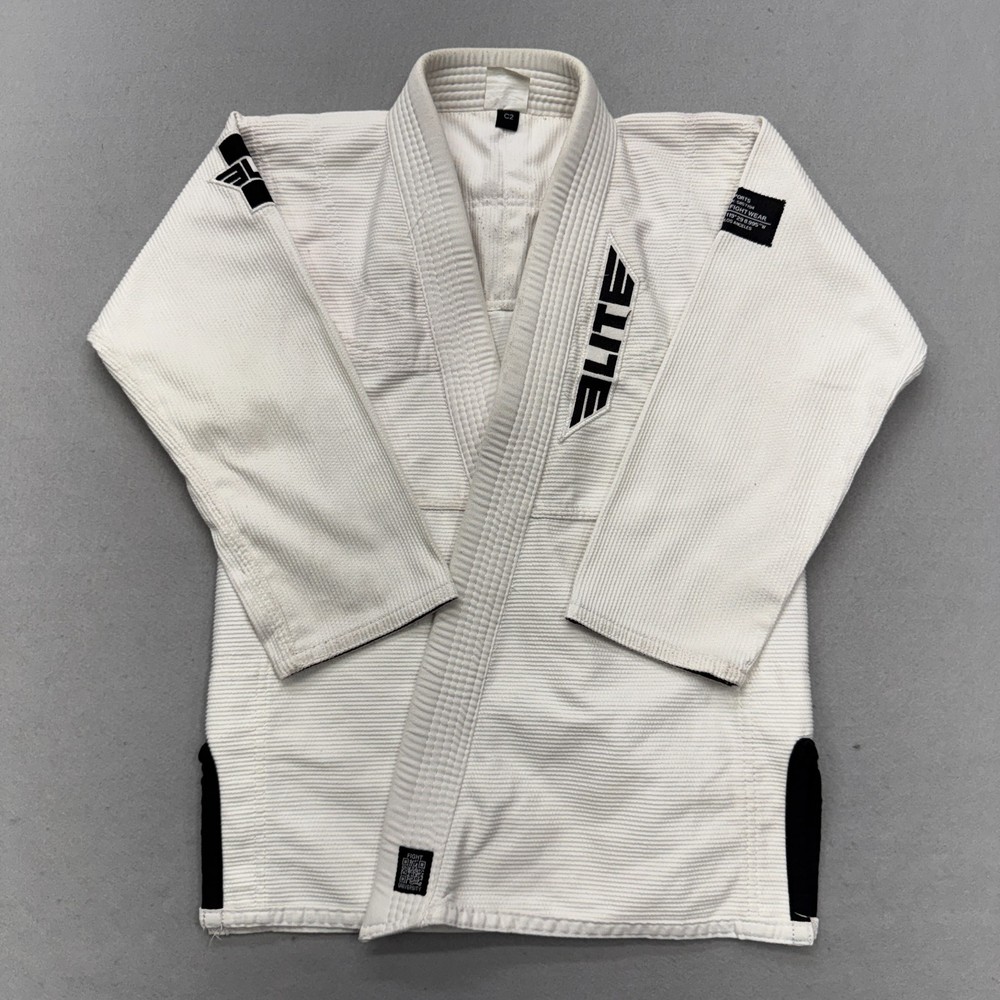 Elite Sports Unisex BJJ Gi Jacket C2 White Pearl Weave Jiu Jitsu MMA Sport