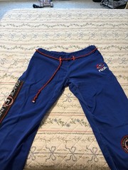 Gracie United BJJ Gi Uniform Set Jacket & Pants w/ Patches Blue Size A3