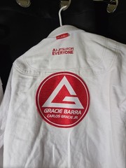 Gracie Barra Equipe Edition BJJ Jiu-Jitsu Gi White Uniform Set A0 Pants & Jacket