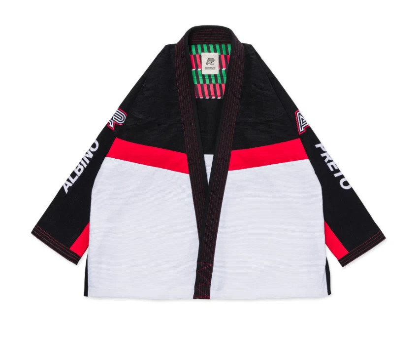 Albino & Preto Accelerate Pearl Weave with Canvas Trims Reserve BJJ in all sizes