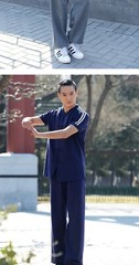 Martial arts leader’s new martial arts suit men’s spring autumn short sleeve