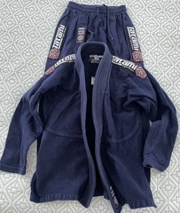 Tatami Fightwear Nova BJJ Boys Blue Gi Brazilian Jiu Jitsu Kimono Pants Set M3