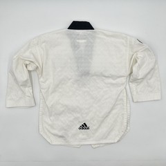 Vtg Adidas Taekwondo Dobok Uniform Top Size 00 130cm WTF Patches USA Korea