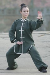 Tai Chi Clothing Cotton Linen Breathable Practice Clothes Women Martial Arts