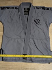 Sanabul Essential BJJ Gi Kimono Top for Men Brazilian Jiu Jitsu Gi Size A1 Grey