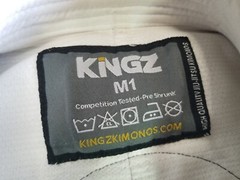 Kingz Size M1 Kimonos BJJ Top White Fighting Cotton Martial Arts Basic See Pics