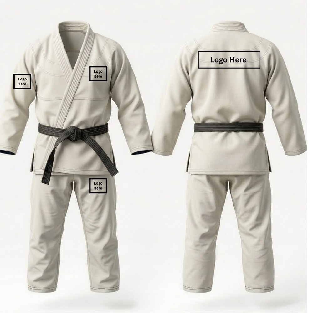 Men’s BJJ Gi 450GSM Pearl Weave Jiu Jitsu Kimono Embroidery Teamwear Uniform