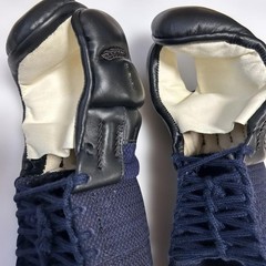 Japanese Kendo Kote Gauntlets Navy/Black 1 Pair Used #26072406