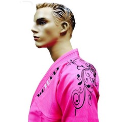Pink Brazilian Jiu Jitsu Gi BJJ Uniform Kimono Martial Arts Training Suit w/logo