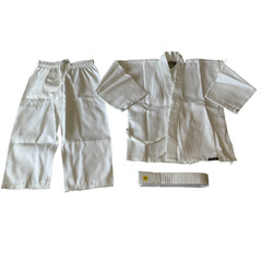 Century Student Uniform Kids Size 00 4-6 White Belt Karate Martial Arts 6 Oz