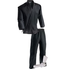 Century Kid’s 6 oz. Lightweight Student Uniform w/ Elastic Pants – Black -kimono