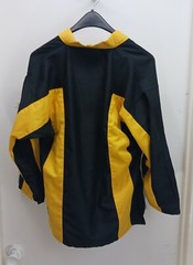 Martial Arts Shirt Youth Size 2 Kickboxing Judo Karate Cotton/Poly Black Yellow