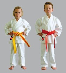 KANKU New Karate Uniform, Gi for Adult and Kids, black, white, blue, red, pink
