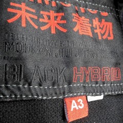 Future Kimonos BJJ Gi Top Black Hybrid Mens A3 Limited Edition Embroidered RARE