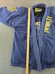 Raven Fightwear Men’s A4 Ulfhedinn Nordic Wolf Uniform Premium Gi Navy Blue