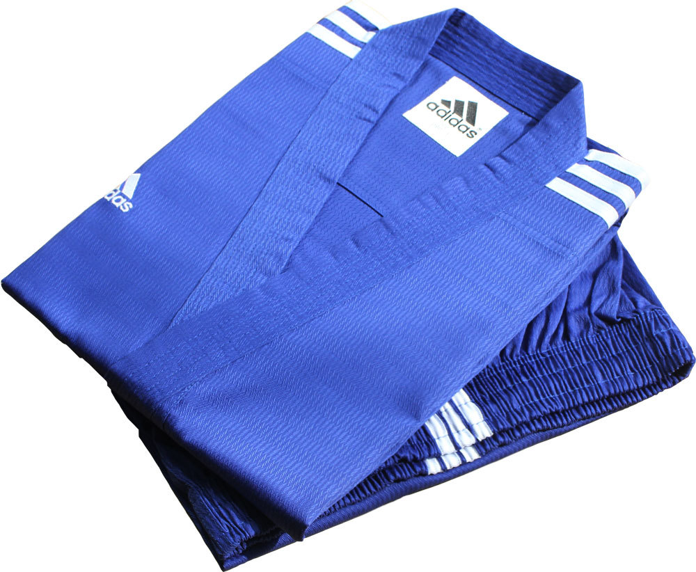 Adidas Champion 3-stripe Open Dobok/Martial Uniform/TaeKwonDo/Karatedo/Gis/Blue