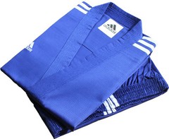 Adidas Champion 3-stripe Open Dobok/Martial Uniform/TaeKwonDo/Karatedo/Gis/Blue