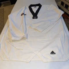 Adidas Taekwondo Korea GI Mens Sz 7 XL White USA Pullover Martial Arts