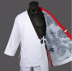 MOOTO Kumgang Grandmaster Taekwondo Karate Dobok White Black Collar Professional