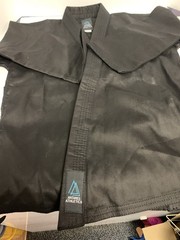 Brazilian Jiu-Jitsu Gi Black Size 1/140. Pants, Top And Belt. 9-11 Years Old.