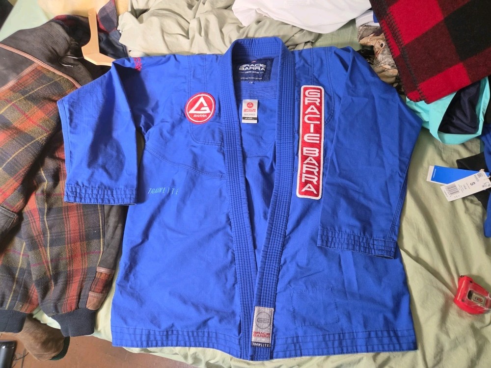 Gracie Barra Limited Edition Ripstop Trainlite Blue Kimono Top Jacket 1 Piece A2