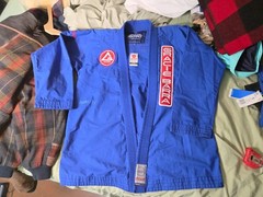 Gracie Barra Limited Edition Ripstop Trainlite Blue Kimono Top Jacket 1 Piece A2