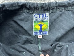 CTRL INDUSTRIES Gi Mens A1 Black Twill Jacket Pants Embroidered Set Jiu Jitsu