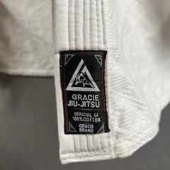 Jiu Jitsu Gracie University GI Kimono White Robe 4/170 Martial Arts MMA Cotton