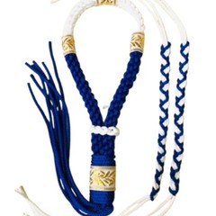 Mongkol Prajiat Boxing Tranditional Set Color White And Blue Head Armband Handma