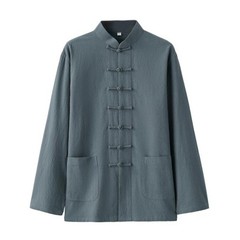 Men Traditional Chinese Tang Suit Coat Jacket Kungfu Wingchun Uniform Outlit Hot