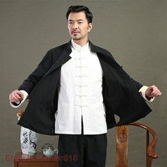 3pcs Traditional Chinese Linen Kung Fu Tai Chi Uniform Retro Plus Size Tang Suit