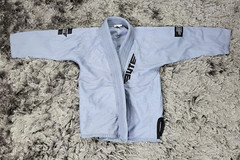 Elite Sports Gi Top Youth C00 Gray BJJ Brazilian Jiu Jitsu Martial Arts Uniform