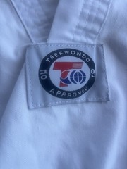 Taekwondo Approved Uniform Top Size 4/180 White Martial Arts Gi Jacket Used