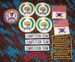 Martial Arts patch collection, 14 patches in the set