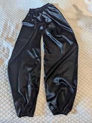 Satin Uniform, tai chi kung fu wing chun, top pants belt, black, long sleeve