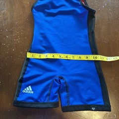 Adidas Singlet Wresting Uniform Jersey reversible Blue Red. Youth Small