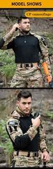 Tactical Camouflage Suit Combat Shirt Cargo Pants for Airsoft Paintball Hunting