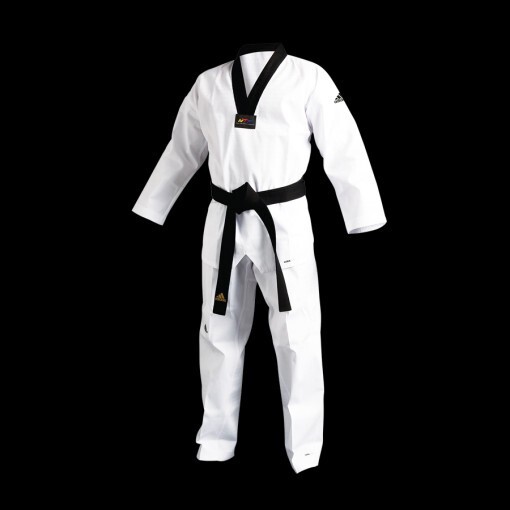 ADIDAS ADI-CHAMP III TAEKWONDO UNIFORM WITH BLACK V-NECK
