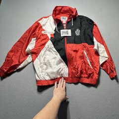Vintage Everlast Youth XL Boxing Warm Up Set Red Black Nylon Jacket Shorts 90s