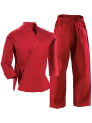 Thapur Sports Elite Lightweight Karate/Taekwondo Uniform Gi – Red – Free Belt