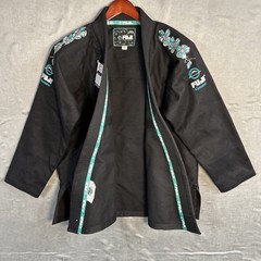 Fuji Womens Blossom BJJ Gi Black W4 Brazilian Jiu Jitsu Kimono New