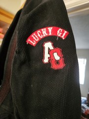 Lucky Gi Aces and Eights A1 Black BJJ Gi Dead Mans Hand Jiu Jitsu Kimono + Bag