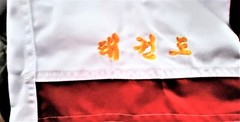 DINAMICS Martial Arts AN’S TAEKWONDO Shirt/SHORT Kids White/RED SET SIZE 000/120